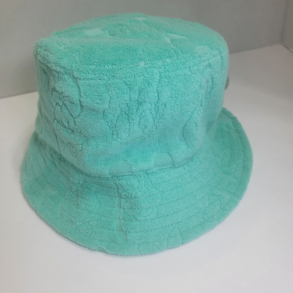 Disney Parks Mickey Mouse Bucket Terry Cloth 2 Hats In Turquoise Adult New Lot 2 - Picture 2 of 9